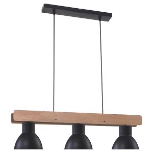 Lampa wisząca Vario 3-punktowa metalowa czarna 201553 Lampa wisząca Vario 3-punktowa metalowa czarna 201553