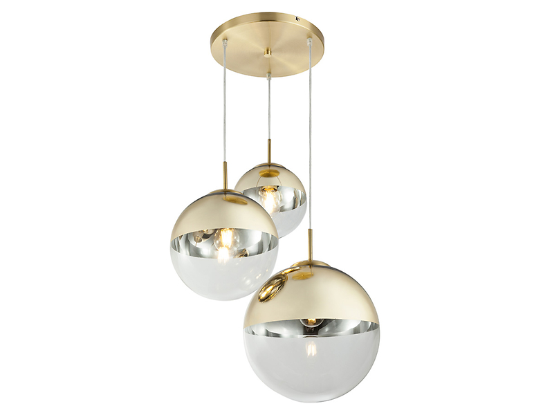 Lampa wisząca Varus 3-punktowa metalowo złota 37992