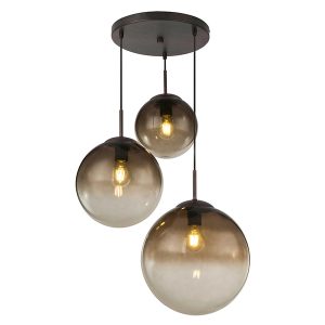Lampa wisząca Varus 3-punktowa szklana brązowa 51574 Lampa wisząca Varus 3-punktowa szklana brązowa 51574