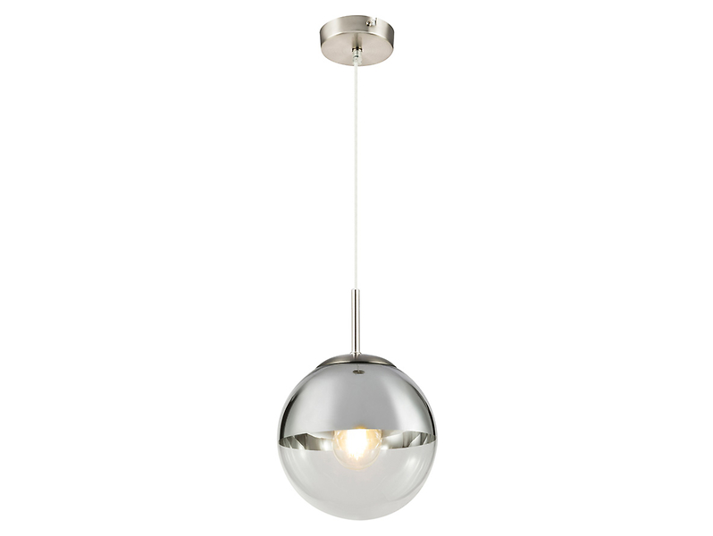 Lampa wisząca Varus metalowa srebrna 38007