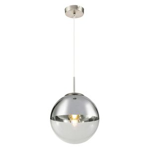 Lampa wisząca Varus szklana srebrna 51575 Lampa wisząca Varus szklana srebrna 51575