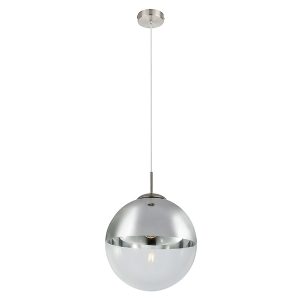 Lampa wisząca Varus szklana srebrna 38008 Lampa wisząca Varus szklana srebrna 38008