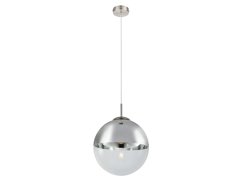 Lampa wisząca Varus szklana srebrna 38008