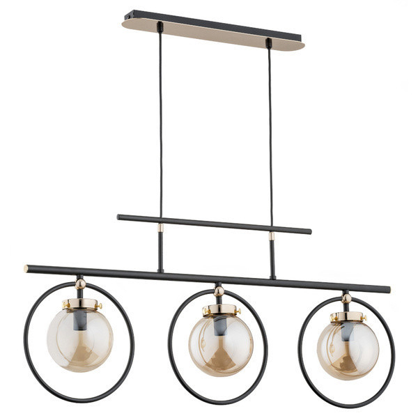 Lampa wisząca VASIDO czarna-stare złoto 3xE14x10W wym:85x80x13cm IP20 Alfa 1025268