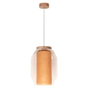 Lampa wisząca Vaso Jute tkaninowa beżowa 56059 Lampa wisząca Vaso Jute tkaninowa beżowa 56059