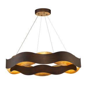 Lampa wisząca VAUGHAN brązowo-złota LED 105W 3000K 1854lm IP20 Quintiesse 1019130 Lampa wisząca VAUGHAN brązowo-złota LED 105W 3000K 1854lm IP20 Quintiesse 1019130