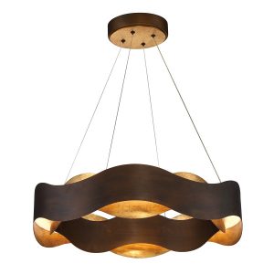 Lampa wisząca VAUGHAN brązowo-złota LED 80W 3000K 1302lm IP20 Quintiesse 1019289 Lampa wisząca VAUGHAN brązowo-złota LED 80W 3000K 1302lm IP20 Quintiesse 1019289