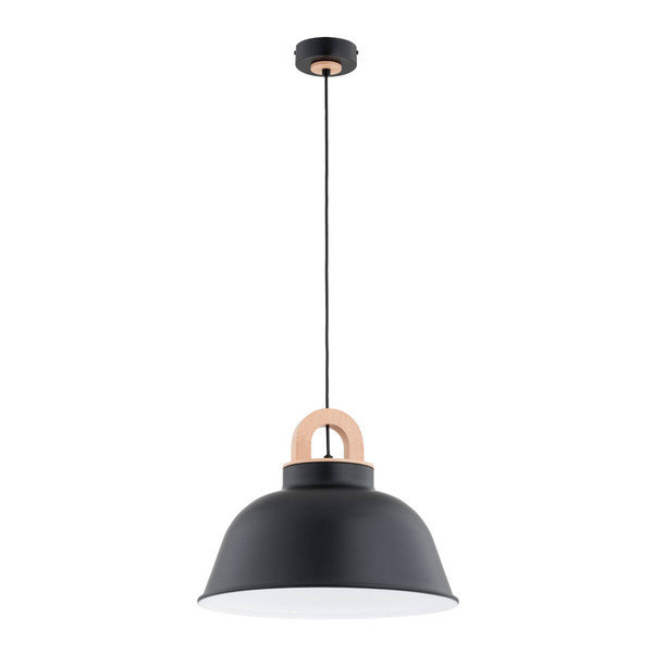 Lampa wisząca VAYPER czarna-jasne drewno 1xE27x15W IP20 Alfa 1026952