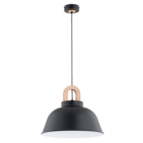 Lampa wisząca VAYPER czarna-jasne drewno 1xE27x15W IP20 Alfa 1025637