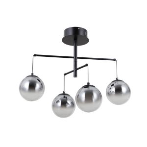 Lampa wisząca VELADA czarna matowa LED 4x20W Ciepła biel 1810lm Italux 836268 Lampa wisząca VELADA czarna matowa LED 4x20W Ciepła biel 1810lm Italux 836268