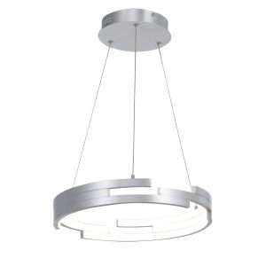 Lampa wisząca Velar srebrny tleniono-biała LED 1x60W 3000K 3360lm Italux 856065 Lampa wisząca Velar srebrny tleniono-biała LED 1x60W 3000K 3360lm Italux 856065
