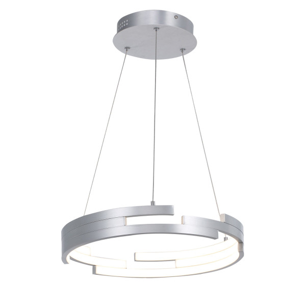 Lampa wisząca Velar srebrny tleniono-biała LED 1x60W 3000K 3360lm Italux 856065