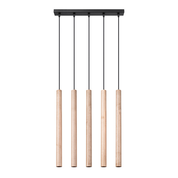 Lampa wisząca VELINO drewno 5xG9x8W wym:100x45x5cm IP20 Pure Lume 1018805