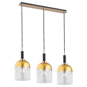 Lampa wisząca VENTO malowane klosze mosiężno-złota 3xE27x15W IP20 Alfa 1025386 Lampa wisząca VENTO malowane klosze mosiężno-złota 3xE27x15W IP20 Alfa 1025386
