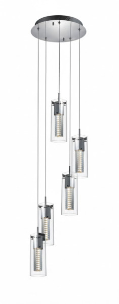Lampa wisząca Verizon modernistyczna chromowana 5xMR11x35W IP20 Italux 1027240