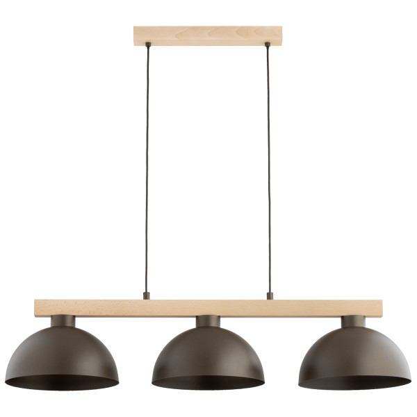 Lampa wisząca VERTA jasnobrązowa podsufitka jasne drewno 3xE27x15W Alfa 984887