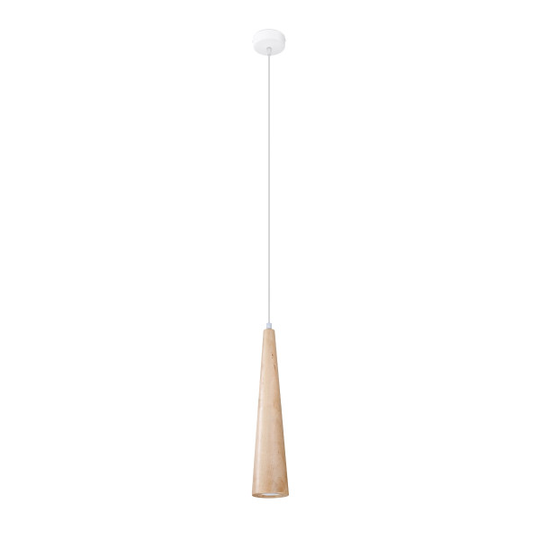 Lampa wisząca VESTIA jasne drewno-biała 1xGU10x12W IP20 Pure Lume 1019061