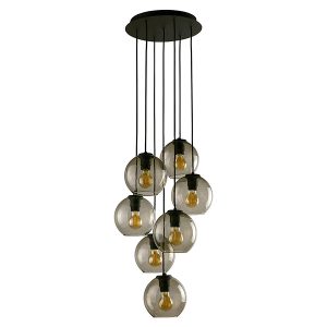Lampa wisząca Vetro 7-punkowa stalowa czarna 147834 Lampa wisząca Vetro 7-punkowa stalowa czarna 147834