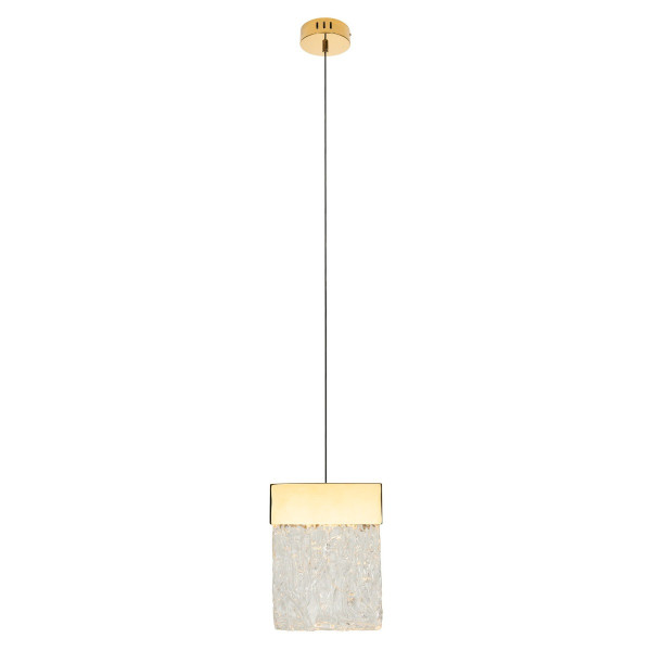 Lampa wisząca VETRO złota LED 1x4.5W Ciepła biel 360lm Maxlight 845173
