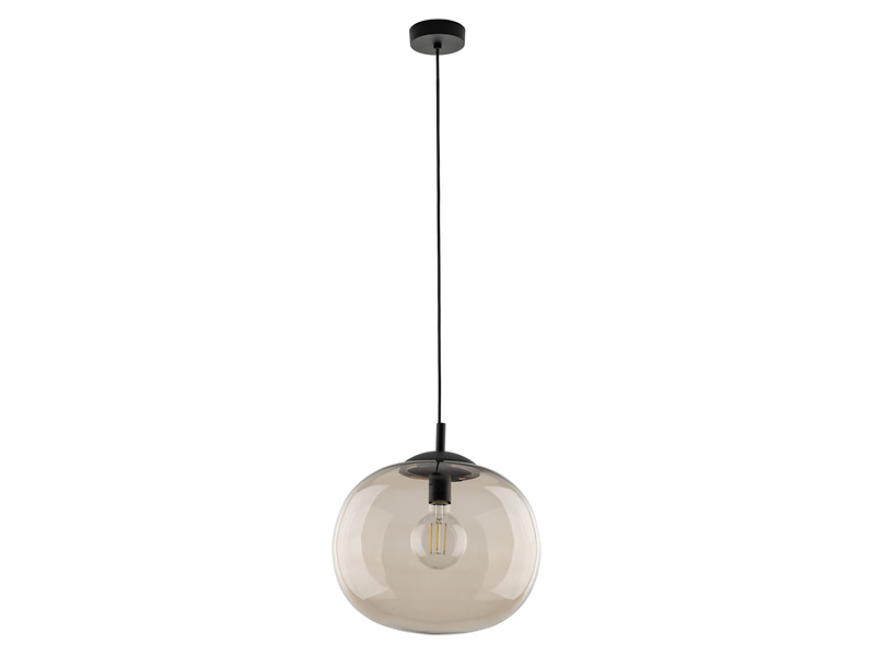 Lampa wisząca Vibe 35 cm szklana brązowa 296341