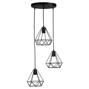 Lampa wisząca Vigo 3-puntowa metalowa czarna 197313 Lampa wisząca Vigo 3-puntowa metalowa czarna 197313