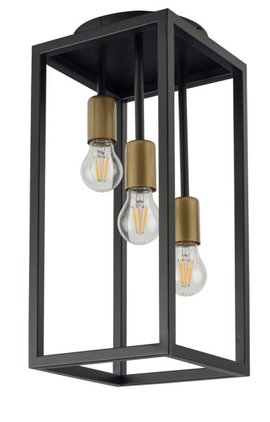 Lampa wisząca Vigo czarno-złota 3xE27x15W IP20 Sigma Lighting 1030686