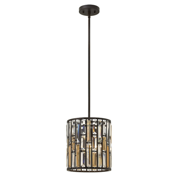 Lampa wisząca vintage brąz Gemma 1xE27x60W wym: 141,6x26x26 cm Hinkley 849182