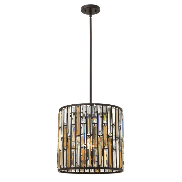 Lampa wisząca vintage brąz Gemma 3xE14x60W wym: 154,3x40,6x40,6 cm Hinkley 849252