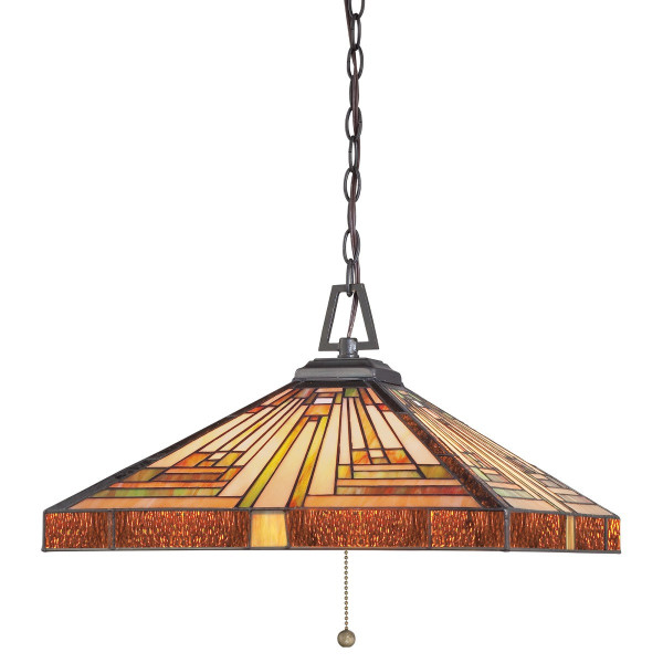 Lampa wisząca vintage brąz Stephen 3xE27x60W wym: 182x45,7x45,7 cm Quoizel 849157