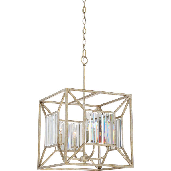 Lampa wisząca vintage złoto Lakeside 4xE14x60W Quoizel 854198