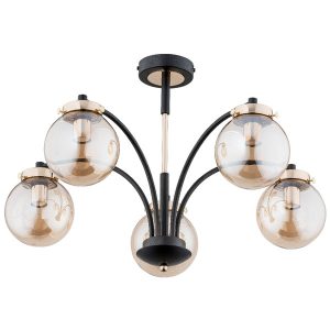 Lampa wisząca VIOLA KULA czarno-złota 5xE14x10W wym:43x60x60cm IP20 Alfa 1025297 Lampa wisząca VIOLA KULA czarno-złota 5xE14x10W wym:43x60x60cm IP20 Alfa 1025297