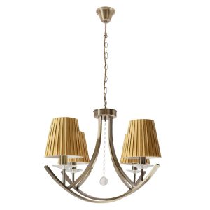 Lampa wisząca Vitoria miodowe abażury mosiężno-złota 4xE14x40W Candellux 989796 Lampa wisząca Vitoria miodowe abażury mosiężno-złota 4xE14x40W Candellux 989796
