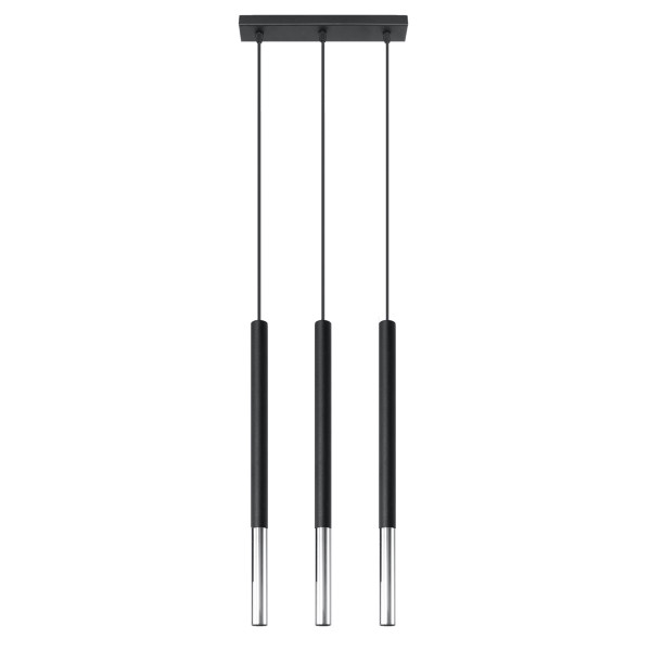 Lampa wisząca VITREO czarna-chromowana 3xG9x12W IP20 Pure Lume 1021106