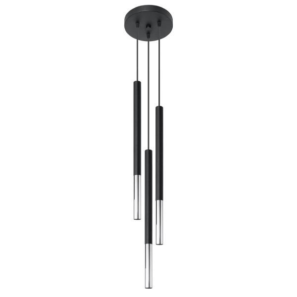 Lampa wisząca VITREO czarna-chromowana 3xG9x12W IP20 Pure Lume 1021069