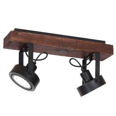 Lampa wisząca Viva wood czarny mat-ciemne drewno 2xES111x15W IP20 Luminex 1030205