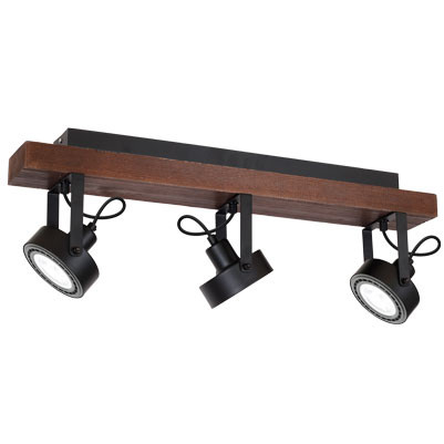 Lampa wisząca Viva wood czarny mat-ciemne drewno 3xES111x15W IP20 Luminex 1030250