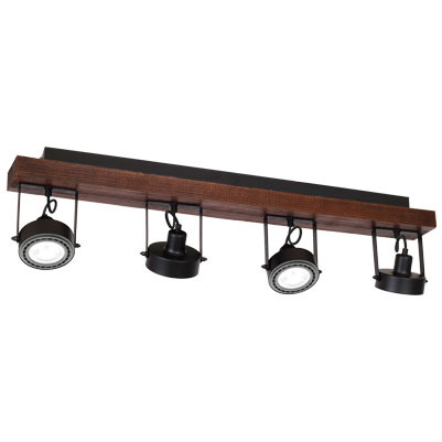 Lampa wisząca Viva wood czarny mat-ciemne drewno 4xES111x15W IP20 Luminex 1030360