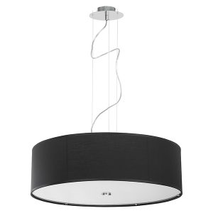 Lampa wisząca Viviane 3-punktowa tkaninowa czarna 28753 Lampa wisząca Viviane 3-punktowa tkaninowa czarna 28753
