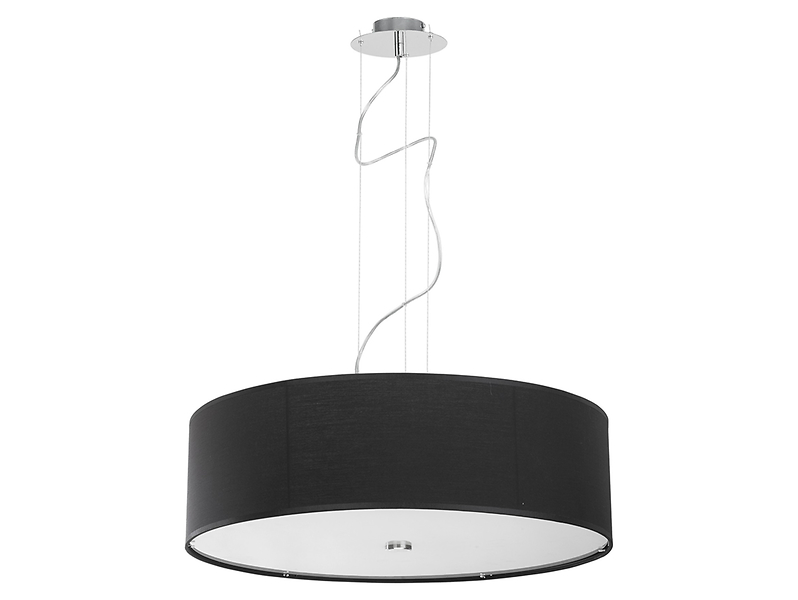 Lampa wisząca Viviane 3-punktowa tkaninowa czarna 28753