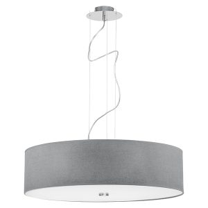 Lampa wisząca Viviane 3-punktowa tkaninowa szara 17341 Lampa wisząca Viviane 3-punktowa tkaninowa szara 17341