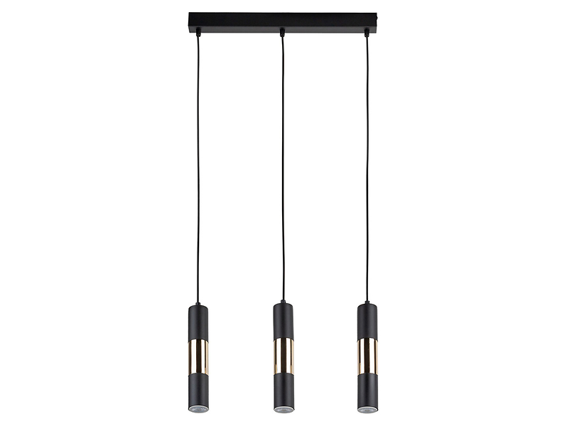 Lampa wisząca Vivien 3-punktowa metalowa czarno-złota 56968