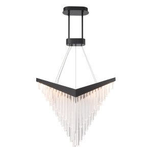 Lampa wisząca VIVIEN matowy czarno-przezroczysta LED 1x40W 900lm Quintiesse 836399 Lampa wisząca VIVIEN matowy czarno-przezroczysta LED 1x40W 900lm Quintiesse 836399