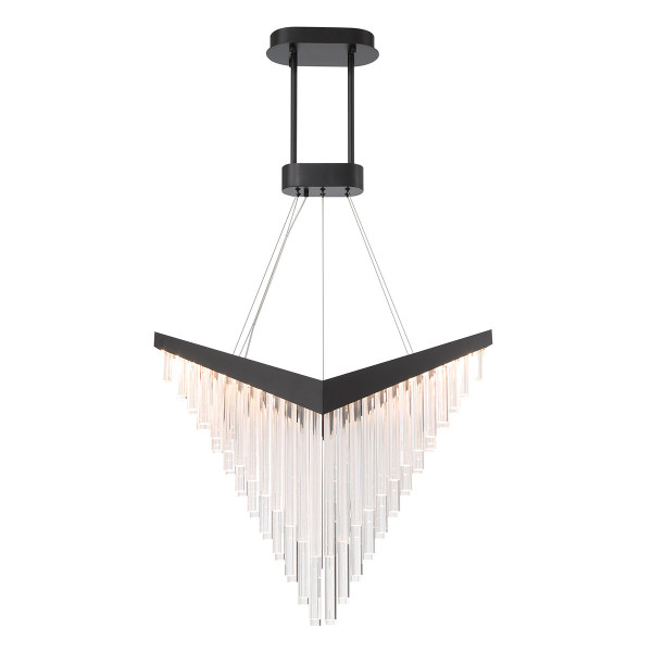 Lampa wisząca VIVIEN matowy czarno-przezroczysta LED 1x40W 900lm Quintiesse 836399