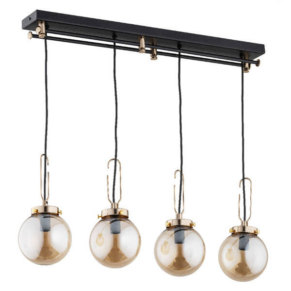 Lampa wisząca VOLANS czarna-stare złoto 4xE14x10W IP20 Alfa 1021124