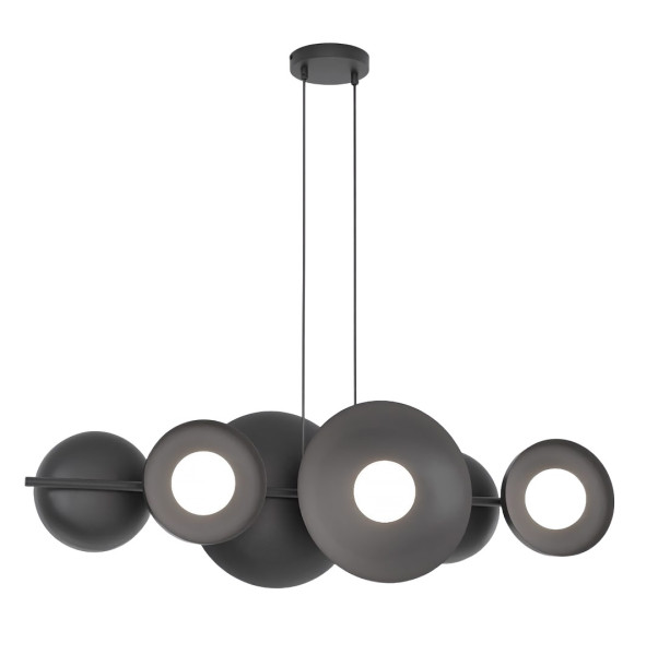 Lampa wisząca VOLUM czarno-biała 6xG9x15W wym:140x100x23cm IP20 Emibig 1025398