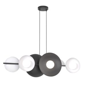 Lampa wisząca VOLUM czarno-biała 6xG9x15W wym:140x100x23cm IP20 Emibig 1025314 Lampa wisząca VOLUM czarno-biała 6xG9x15W wym:140x100x23cm IP20 Emibig 1025314