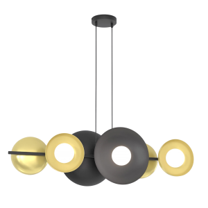 Lampa wisząca VOLUM czarno-złota-biała 6xG9x15W IP20 Emibig 1025372 Lampa wisząca VOLUM czarno-złota-biała 6xG9x15W IP20 Emibig 1025372