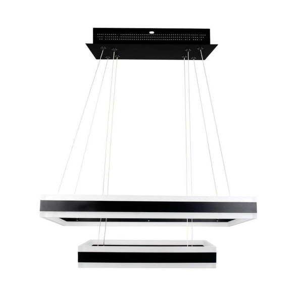 Lampa wisząca VT-101-2D czarna LED 2x115W Ciepła biel 8050lm V-TAC 852267
