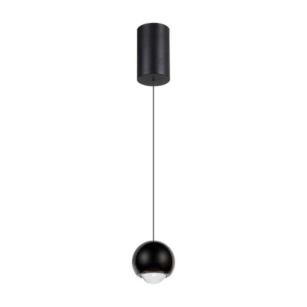 Lampa wisząca VT-7508 czarna LED 1x6W Ciepła biel 500lm V-TAC 851437