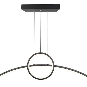 Lampa wisząca VT-7766 LED 2-punktowa metalowa czarna 174540 Lampa wisząca VT-7766 LED 2-punktowa metalowa czarna 174540